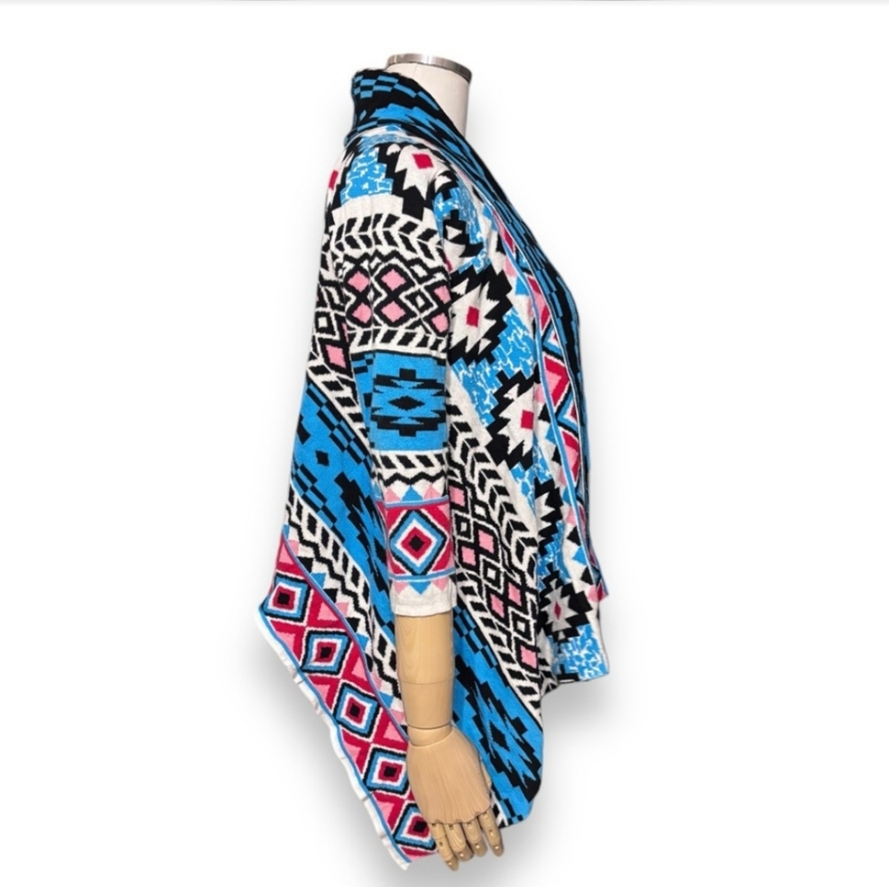 AMERICAN GIRL BEFOREVER Kayla Aztec Print Shawl Collar Open Front Cardig… - Picture 3 of 7